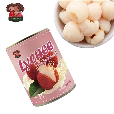 Vải thiều đóng hộp trong xi-rô